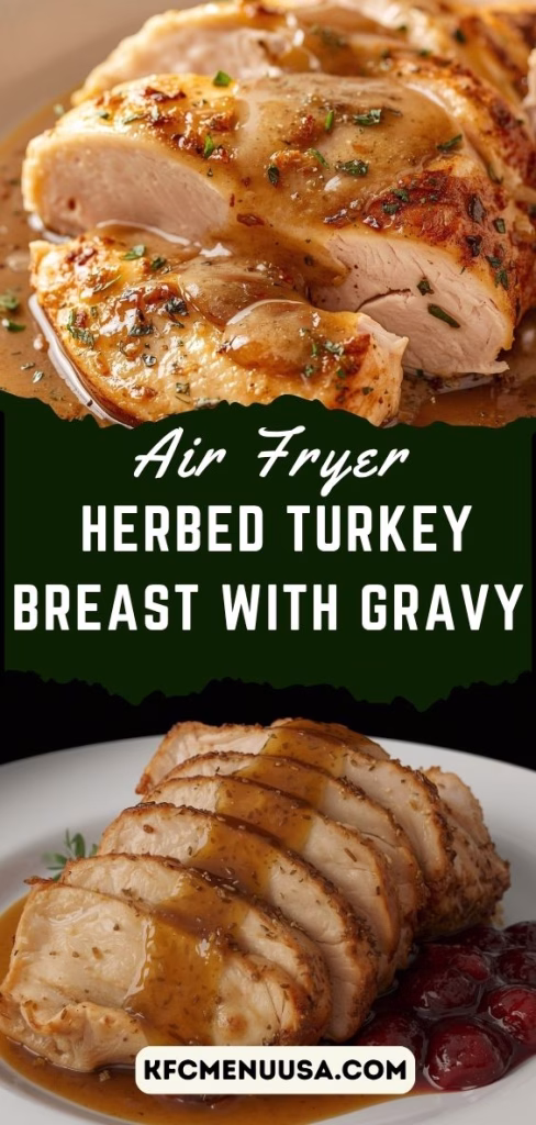Air Fryer Herbed Turkey Breast with Gravy Recipe
