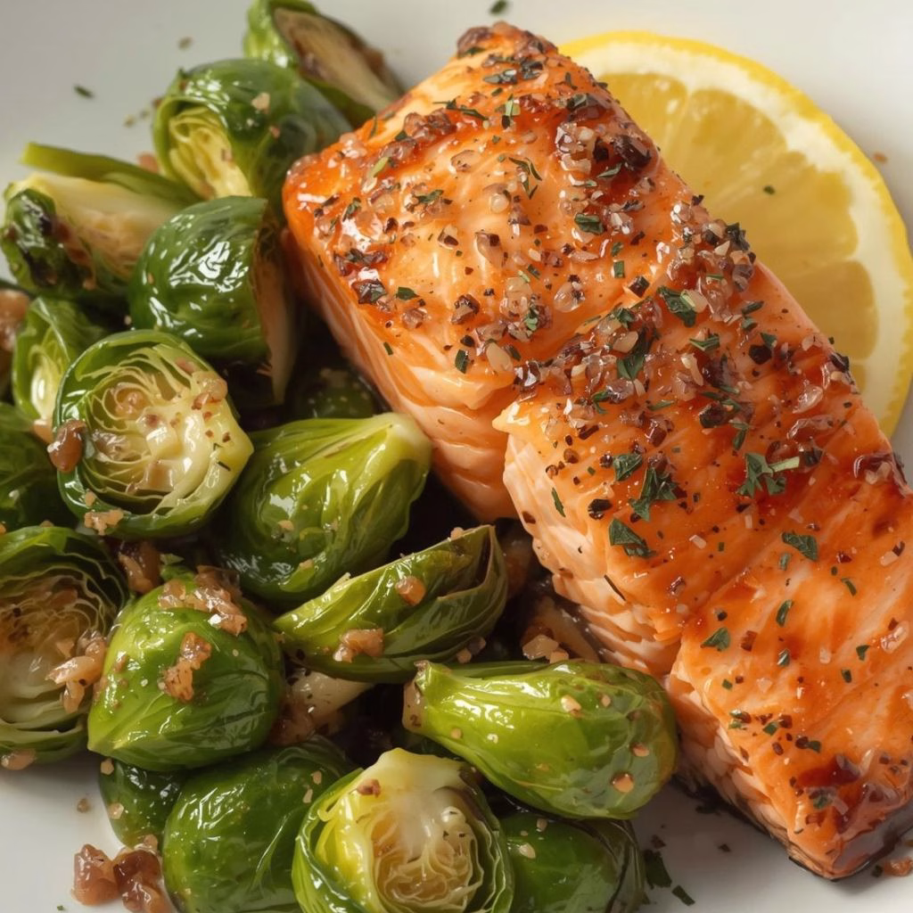 Air Fryer Salmon & Brussels Sprouts Recipe