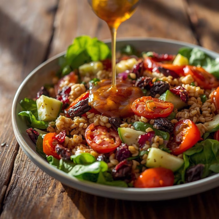 Antipasto Farro Salad with Sun-Dried Tomato Vinaigrette Recipe