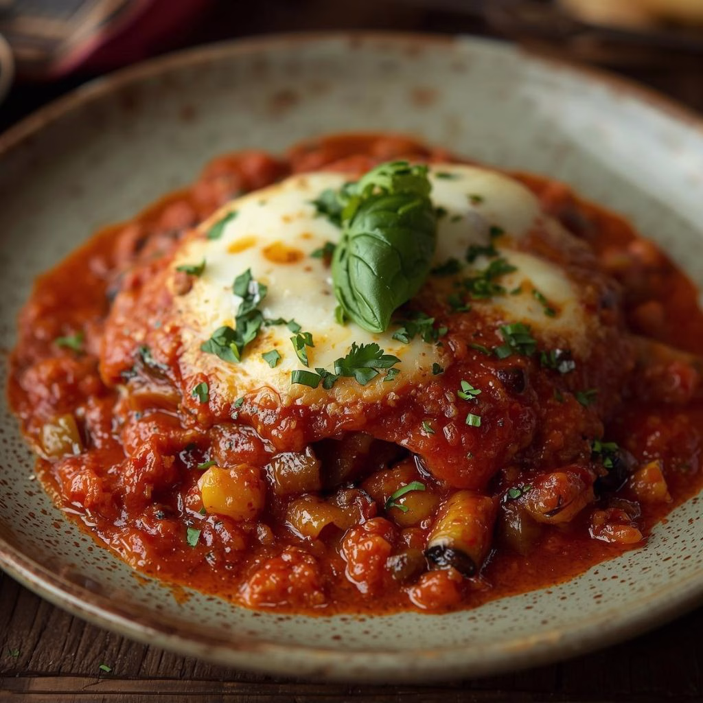 Aubergine Lentil Parmigiana Recipe