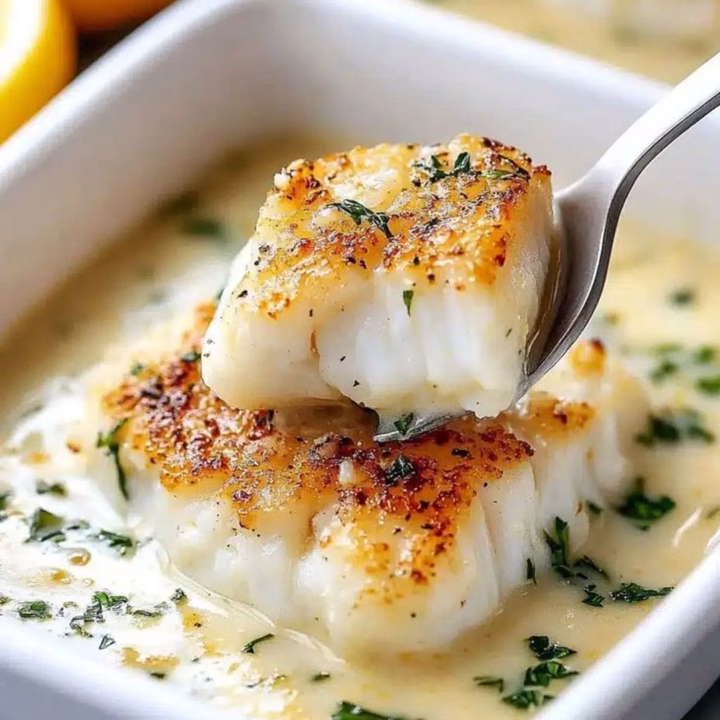 Baked Cod In Coconut Lemon Cream Sauce Recipe