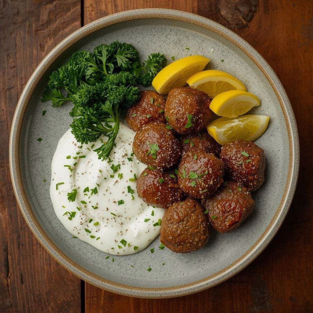 Baked Greek Lentil Meatballs With Tzatziki Recipe