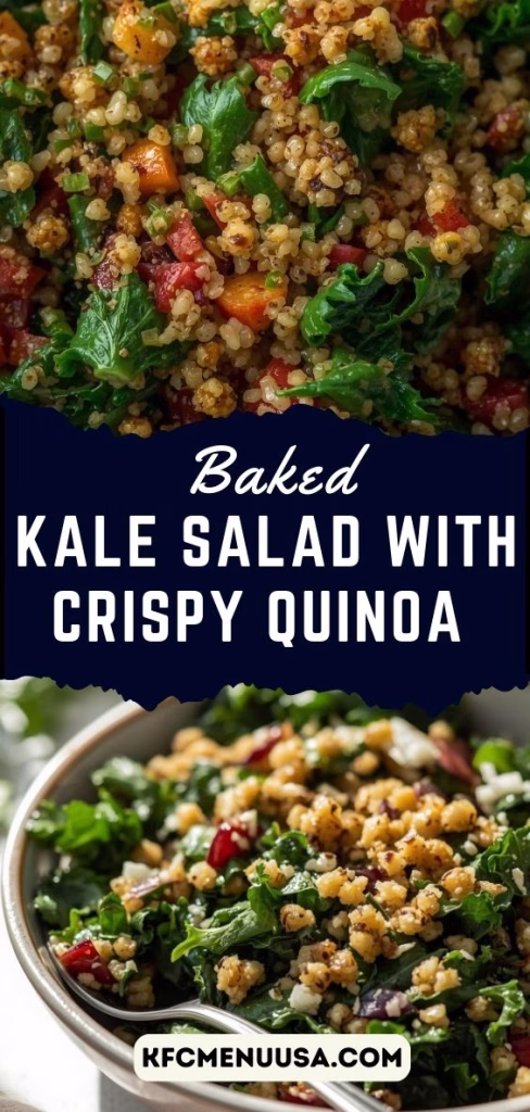 Baked Kale Salad with Crispy Quinoa Recipe