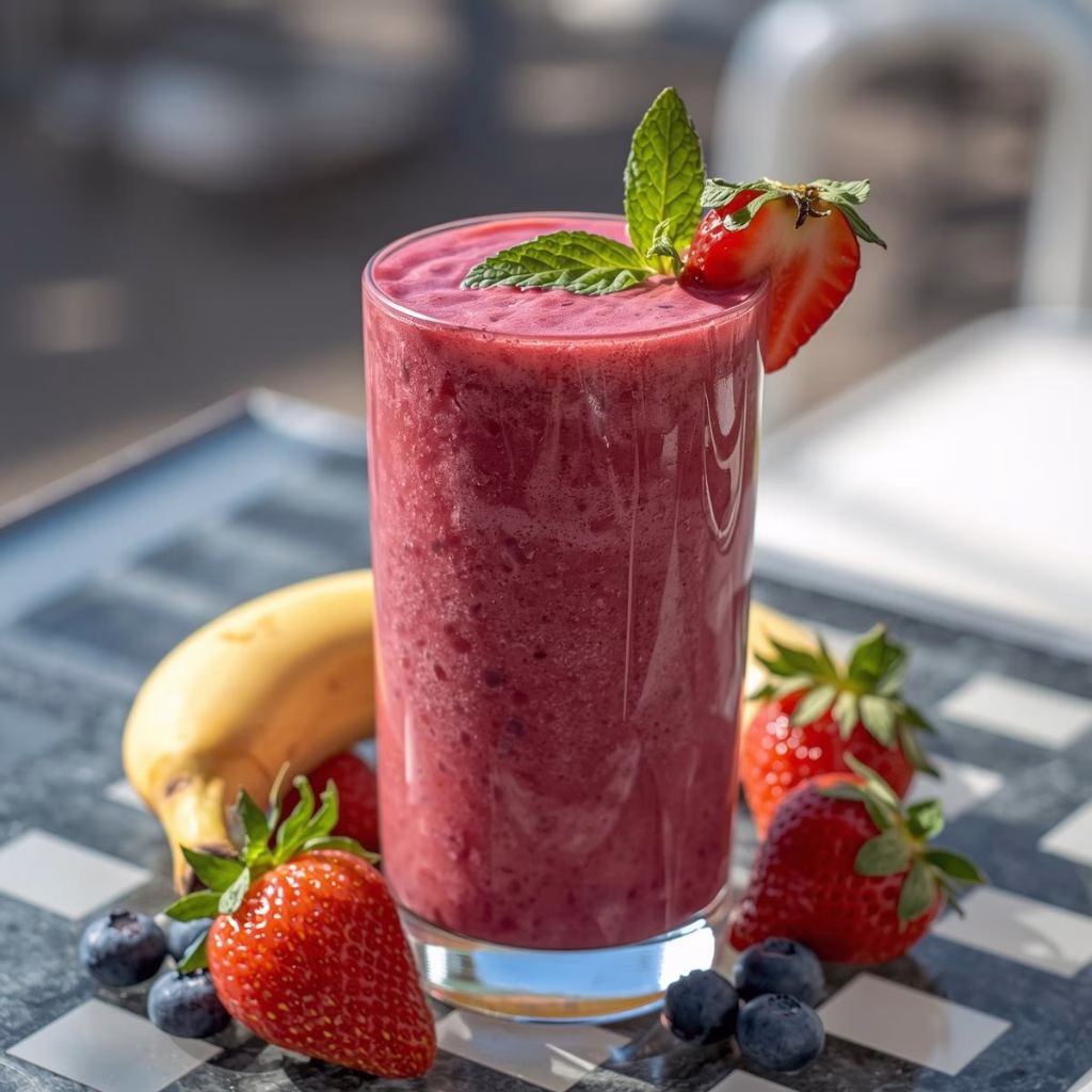 Banana Strawberry Blueberry Smoothie Recipe