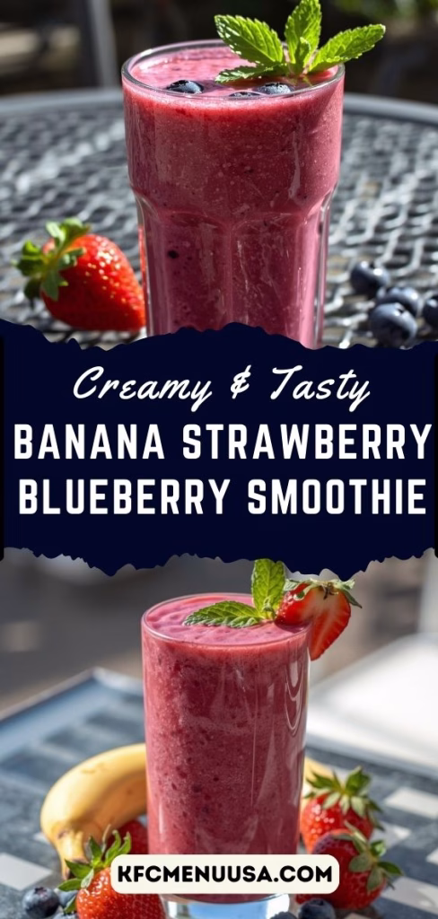 Banana Strawberry Blueberry Smoothie Recipe