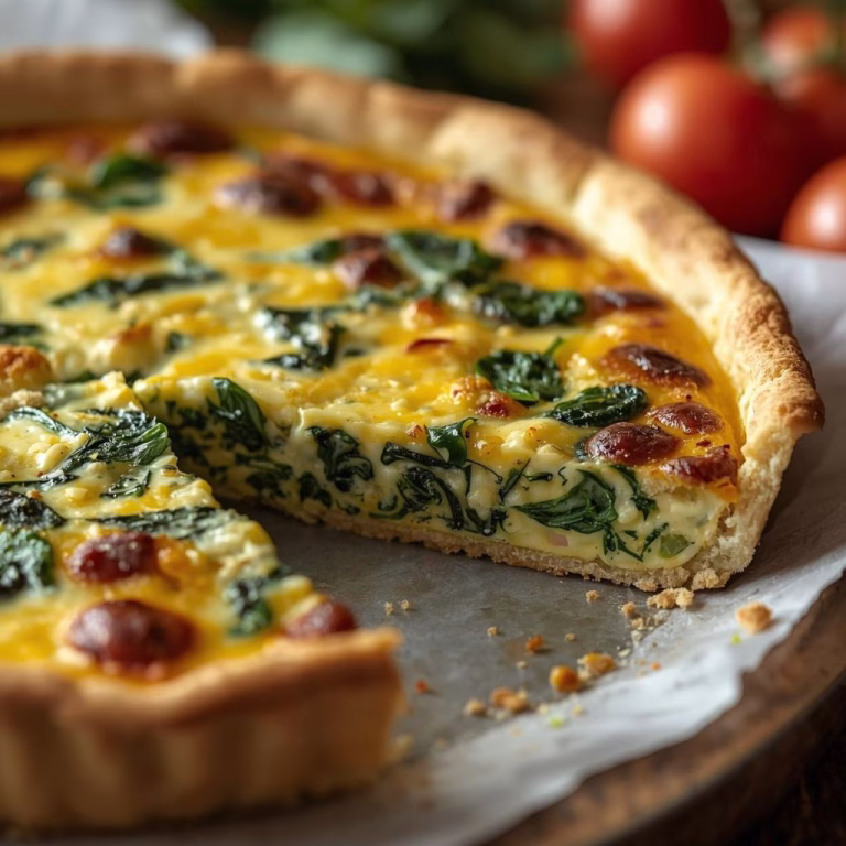 Cottage Cheese And Spinach Crustless Quiche Recipe