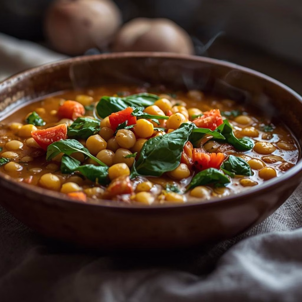 Chickpea, Spinach & Herb Stew Recipe