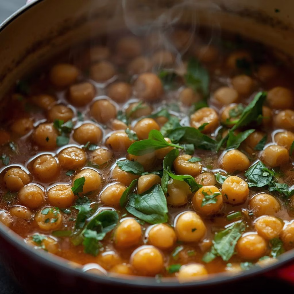 Chickpea, Spinach & Herb Stew Recipe