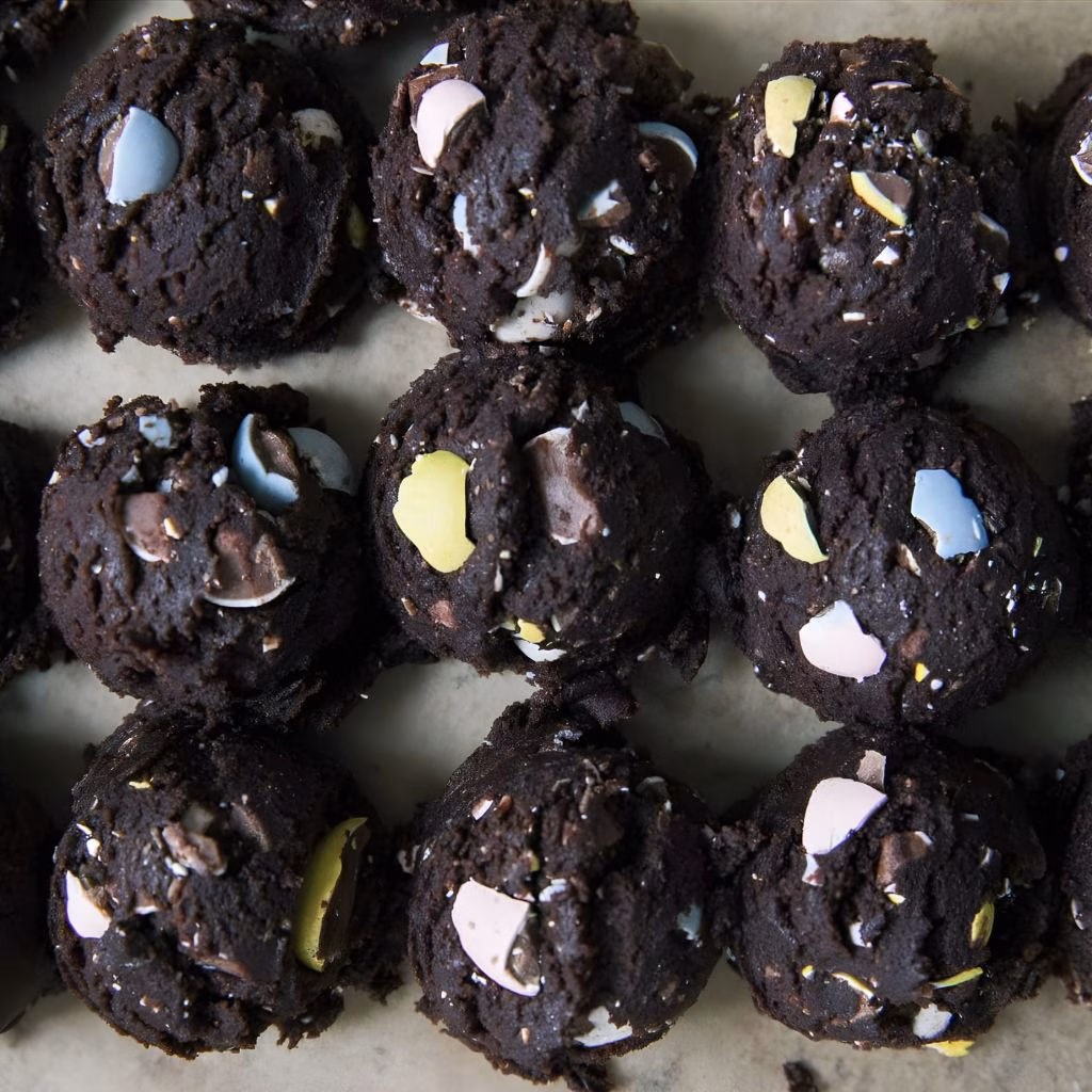 Chocolate Cadbury Egg Cookies Recipe