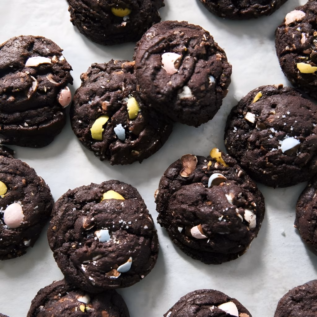 Chocolate Cadbury Egg Cookies Recipe