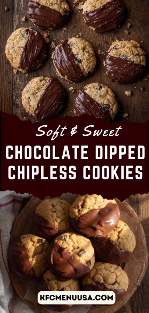 Chocolate Dipped Chipless Cookies Recipe