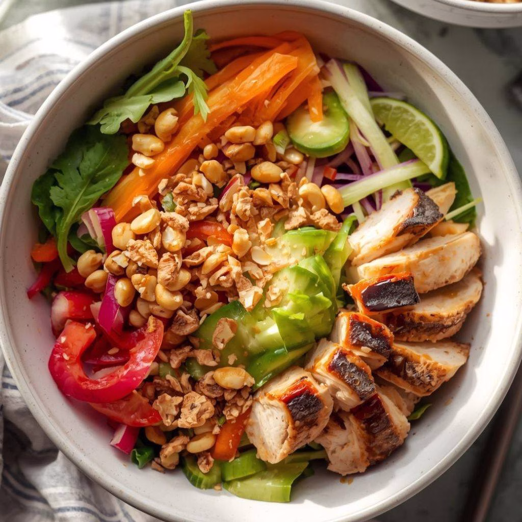 Chopped Thai Crunch Chicken Salad Recipe