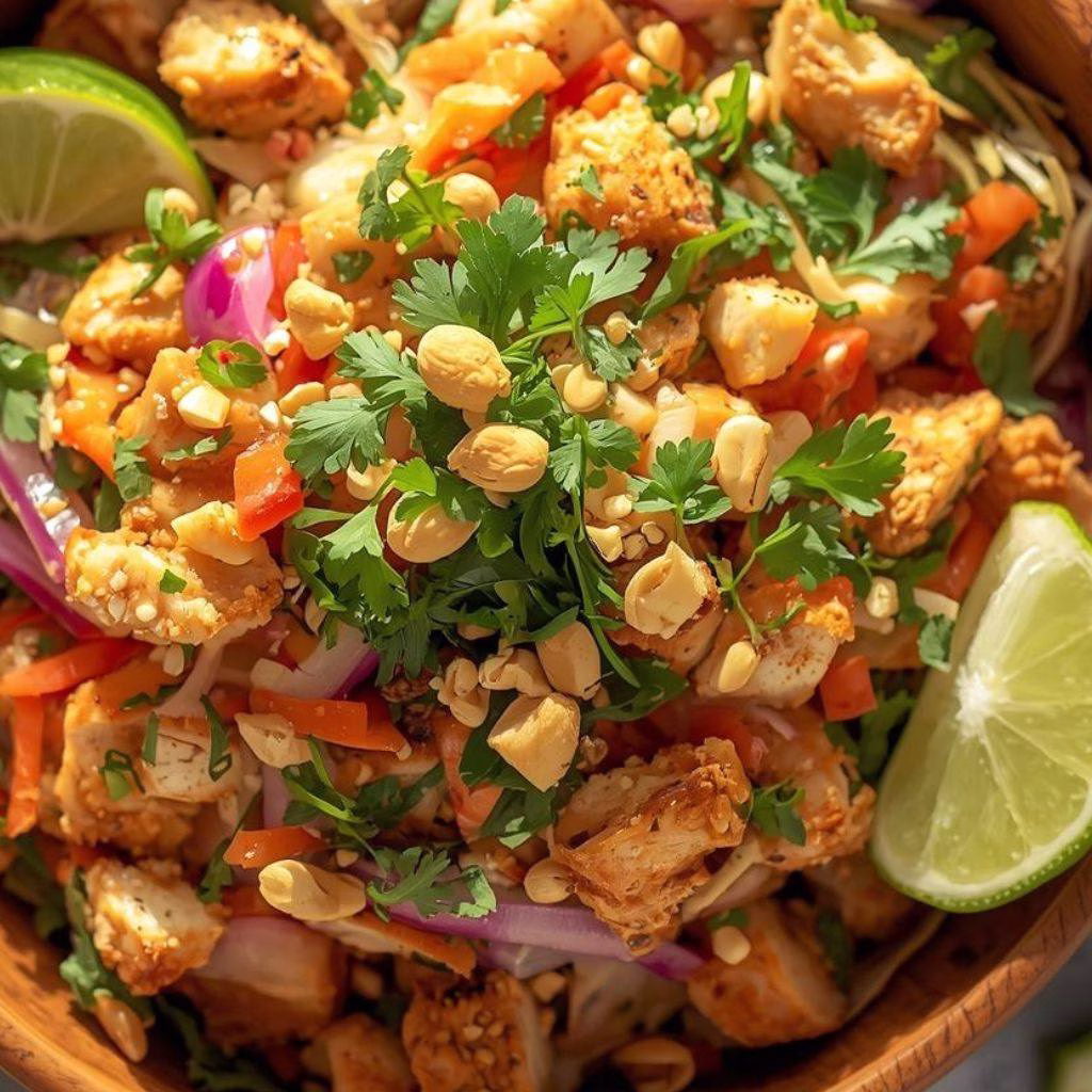 Chopped Thai Crunch Chicken Salad Recipe