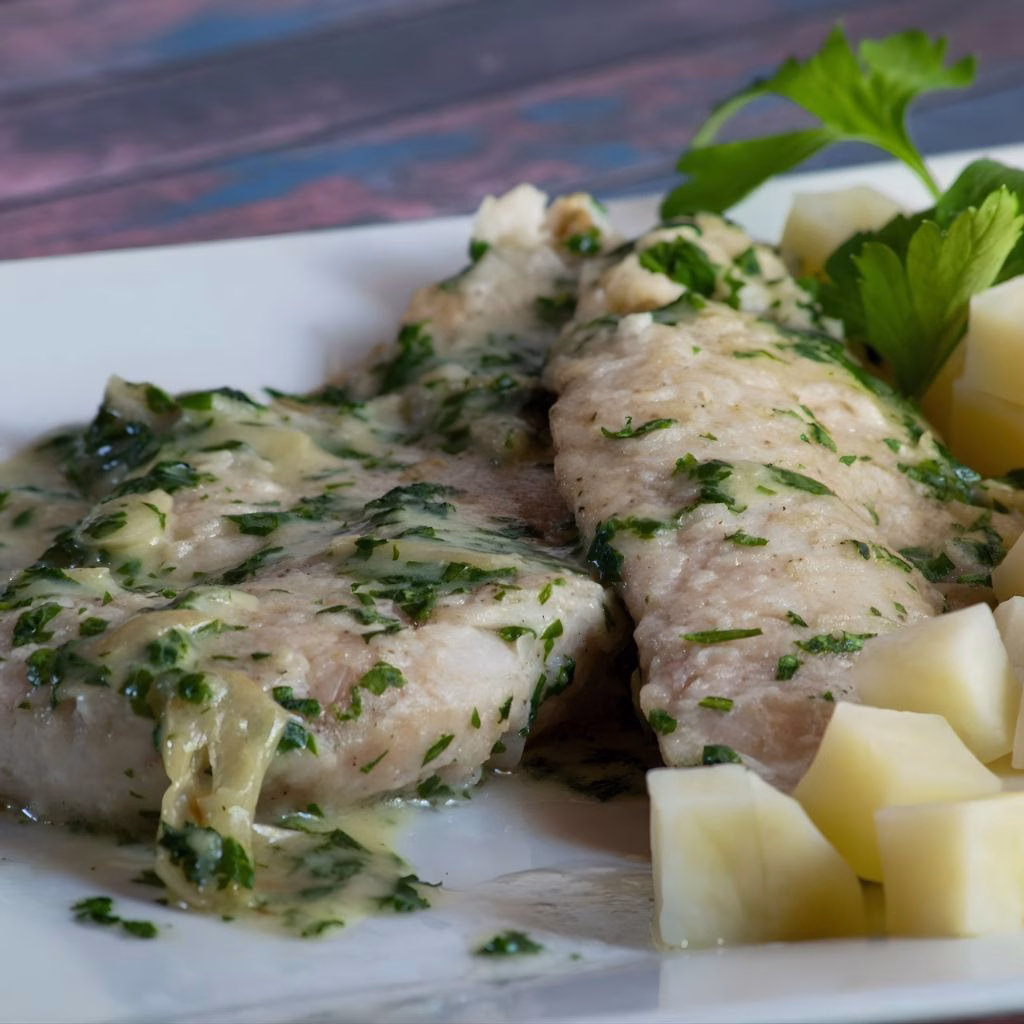 Cod with Potatoes and Salsa Verde Recipe