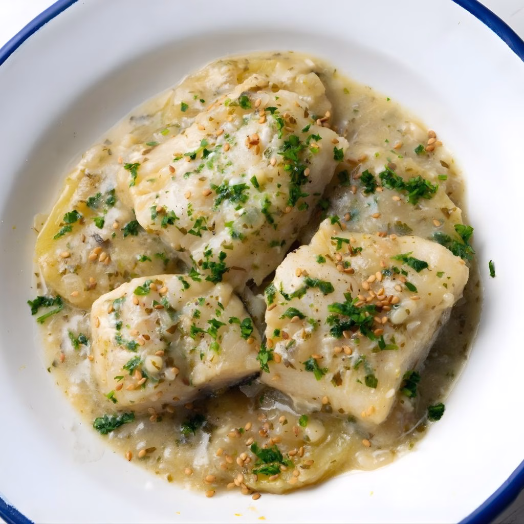 Cod with Potatoes and Salsa Verde Recipe