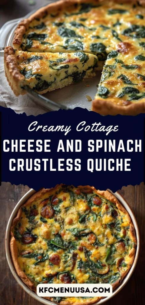 Cottage Cheese And Spinach Crustless Quiche Recipe