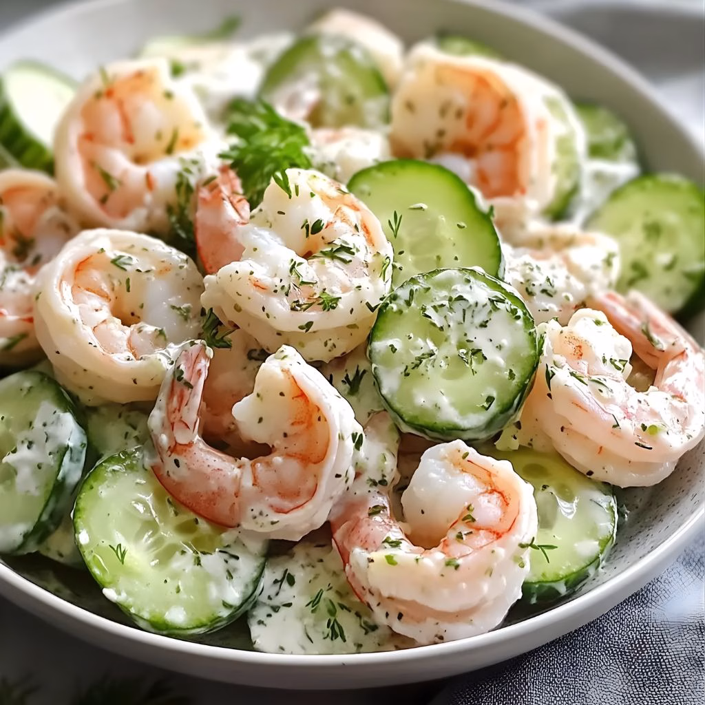 Creamy Cucumber Shrimp Salad Recipe