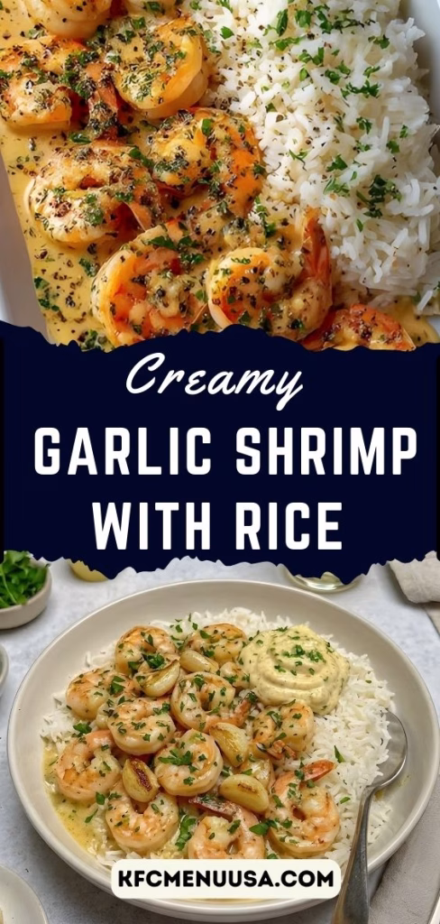 Creamy Garlic Shrimp with Rice Recipe