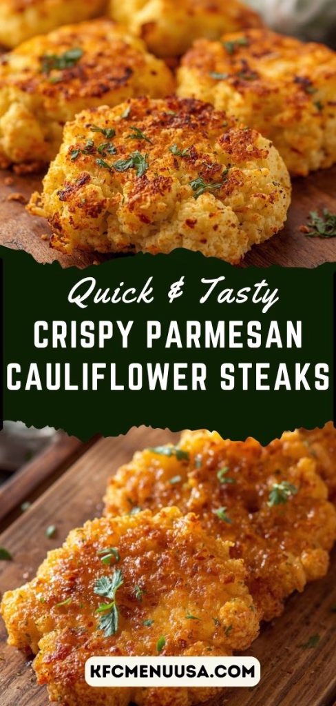 Crispy Parmesan Cauliflower Steaks Recipe