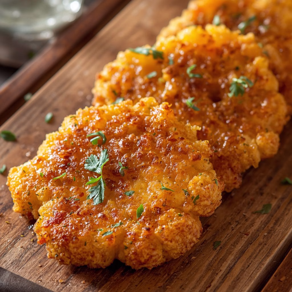 Crispy Parmesan Cauliflower Steaks Recipe