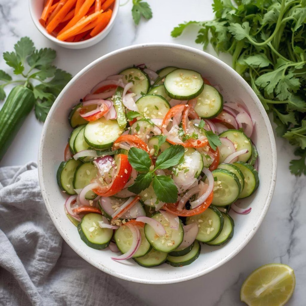 Easy Asian Cucumber Salad Recipe