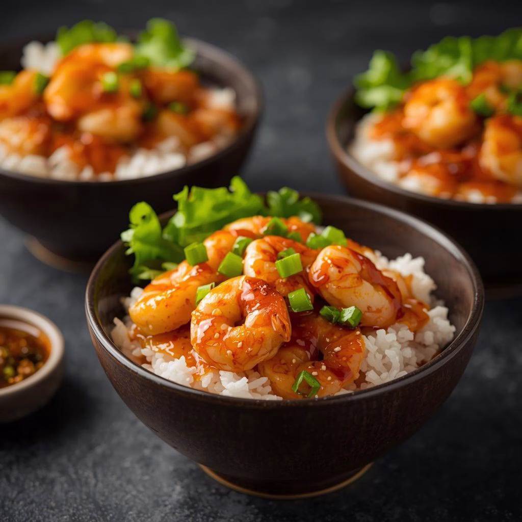 Teriyaki Shrimp Rice Bowls Recipe