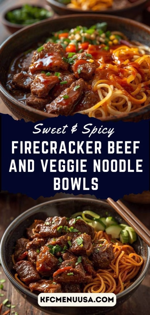 Firecracker Beef And Veggie Noodle Bowls Recipe