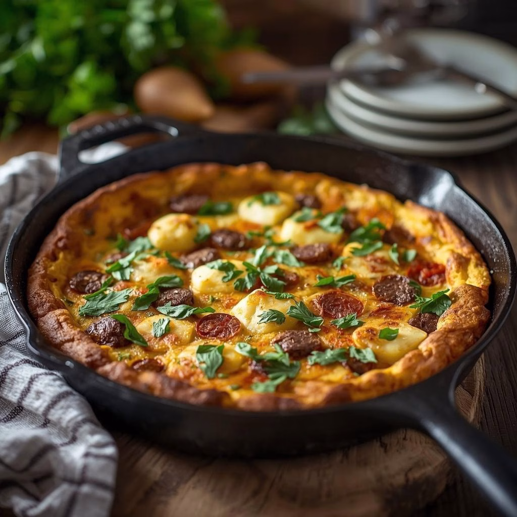 Garden Frittata with Goat Cheese & Potatoes Recipe