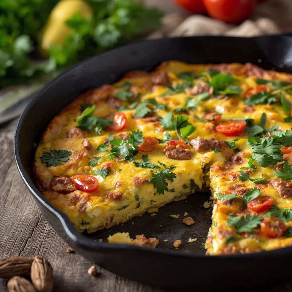 Garden Frittata with Goat Cheese & Potatoes Recipe
