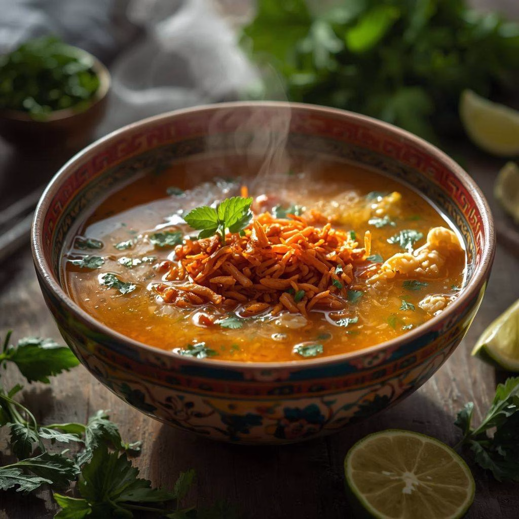 Ginger Miso Brothy Soup with Crispy Sesame Tofu Recipe
