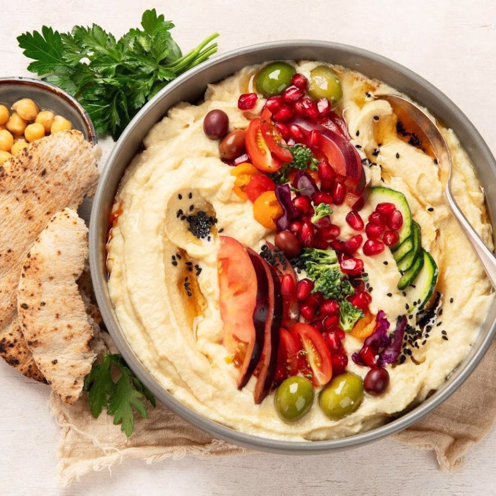 Greek Style Loaded Hummus Recipe