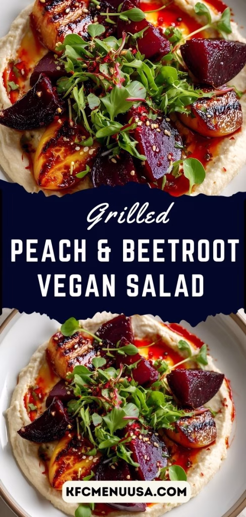 Grilled Peach & Beetroot Vegan Salad Recipe