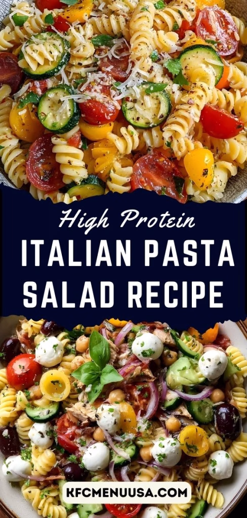 High Protein Italian Pasta Salad Recipe