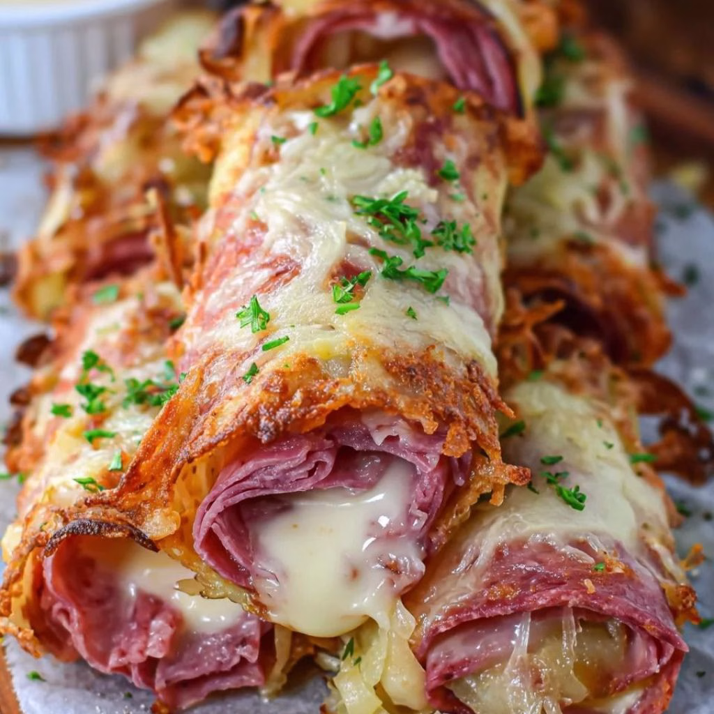 Keto Crispy Reuben Roll-Ups Recipe