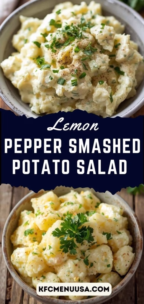 Lemon Pepper Smashed Potato Salad Recipe