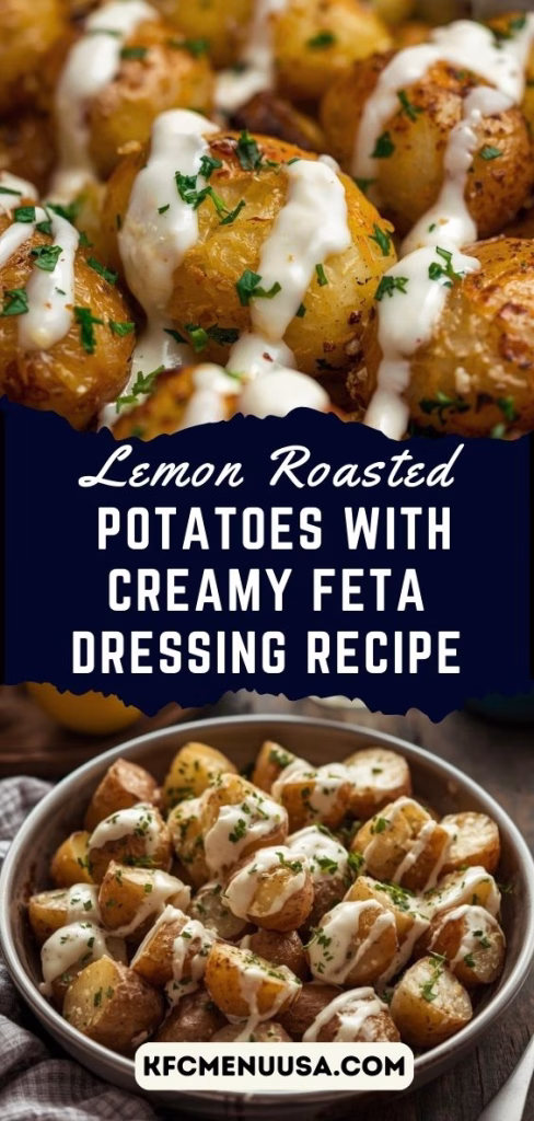 Lemon Roasted Potatoes with Creamy Feta Dressing Recipe