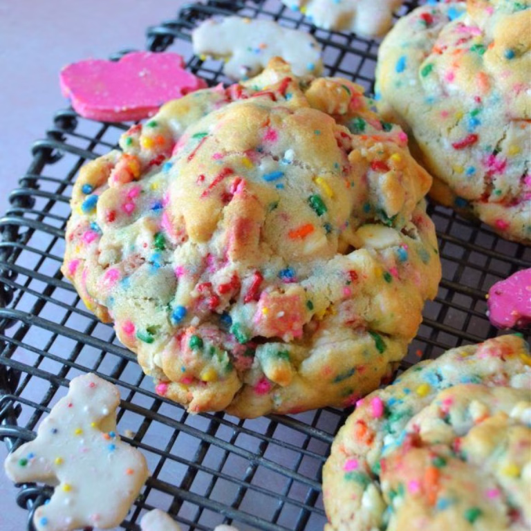 Levain Bakery-Style Circus Animal Sprinkle Cookies Recipe