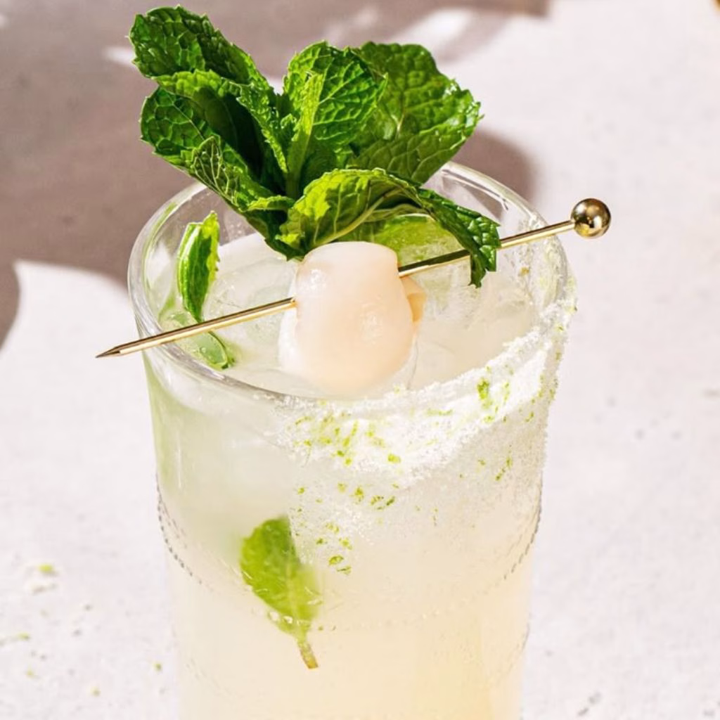 Lychee Ginger Mint Fizz Recipe