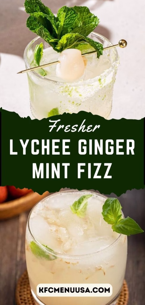 Lychee Ginger Mint Fizz Recipe