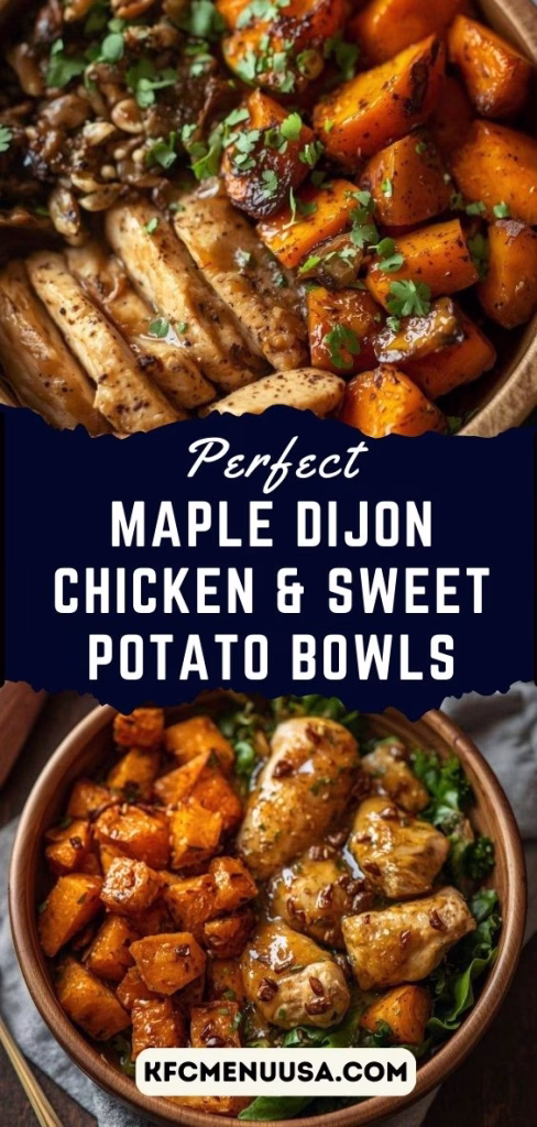 Maple Dijon Chicken & Sweet Potato Bowls Recipe