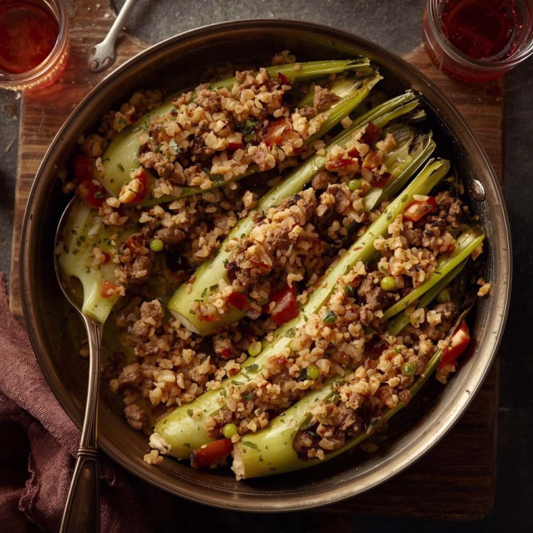 Meat & Rice Stuffed Leeks Recipe