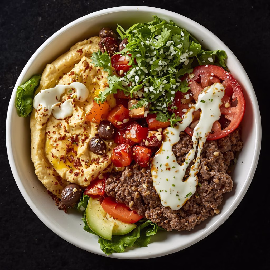 Mediterranean Burger Bowl Recipe