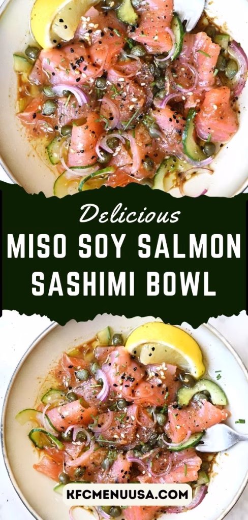 Miso Soy Salmon Sashimi Bowl Recipe