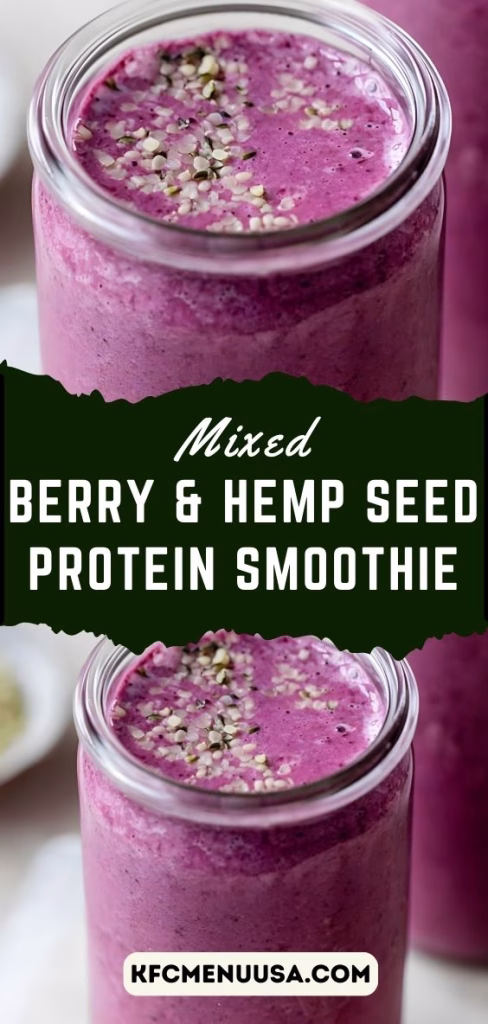 Mixed Berry & Hemp Seed Protein Smoothie Recipe