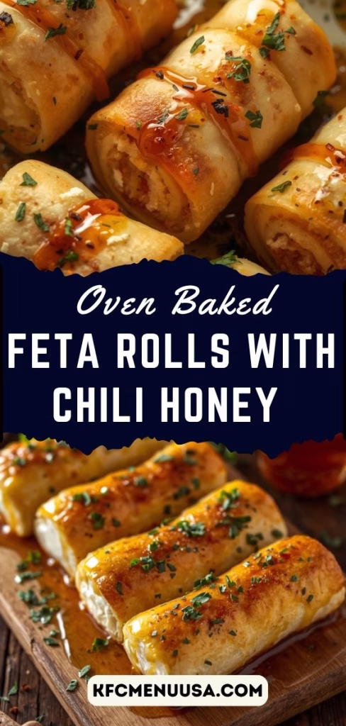 Oven Baked Feta Rolls with Chili Honey Recipe