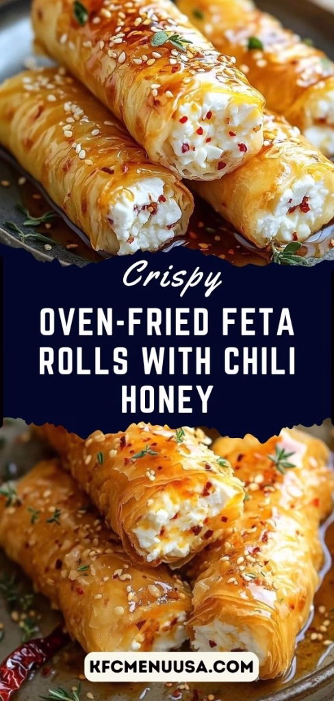 Oven-Fried Feta Rolls with Chili Honey Recipe