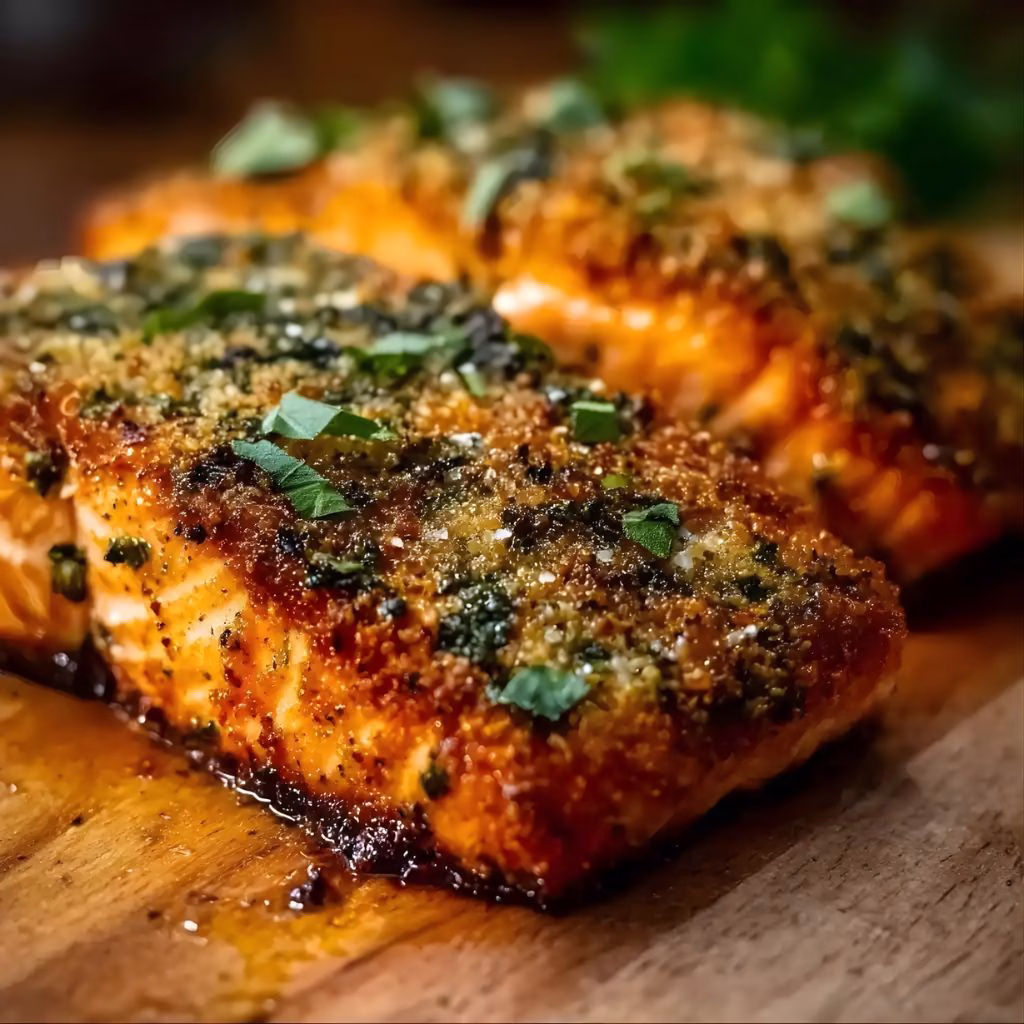 Parmesan-Basil Air Fryer Salmon Recipe