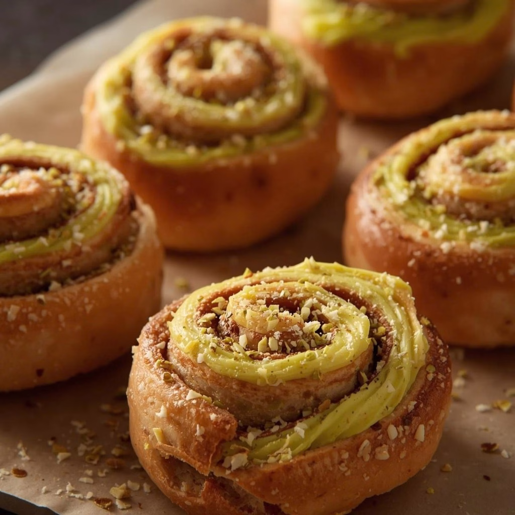 Pistachio Cream Cinnamon Rolls Recipe