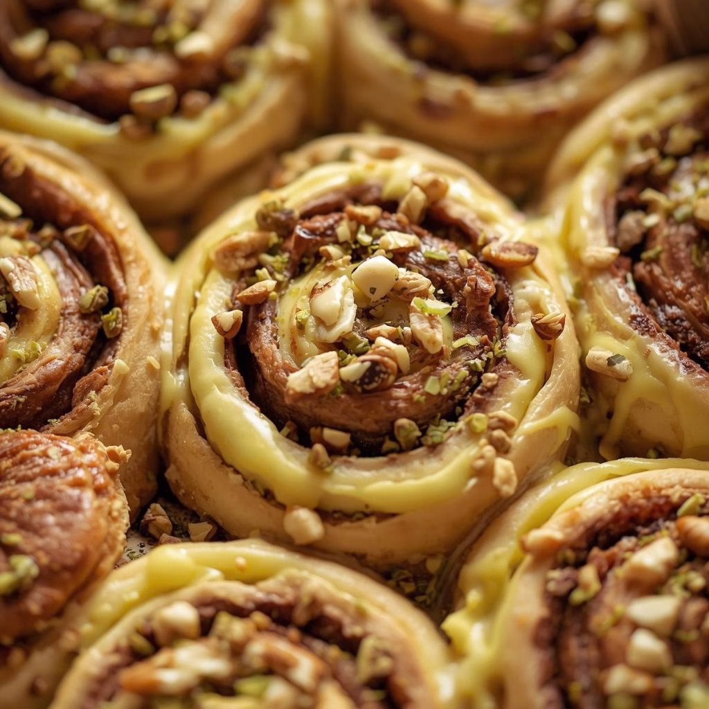 Pistachio Cream Cinnamon Rolls Recipe