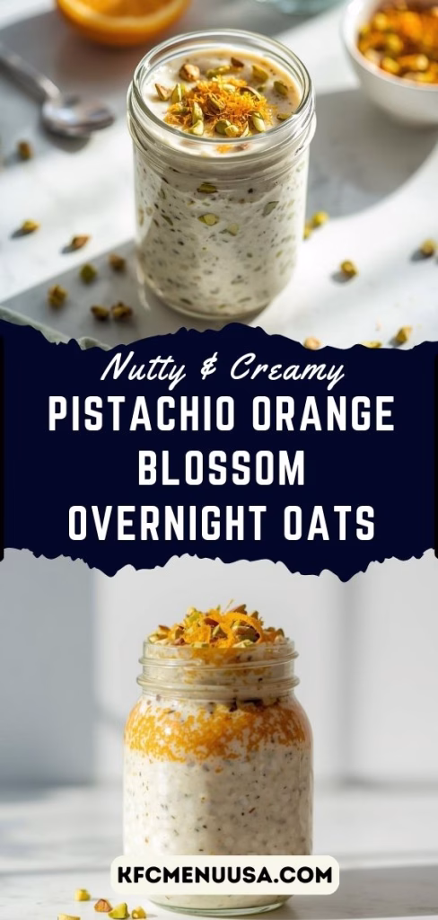 Pistachio Orange Blossom Overnight Oats Recipe